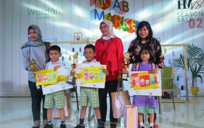 Juara ke-3 Lomba Mewarnai di acara Hijab Market 2018